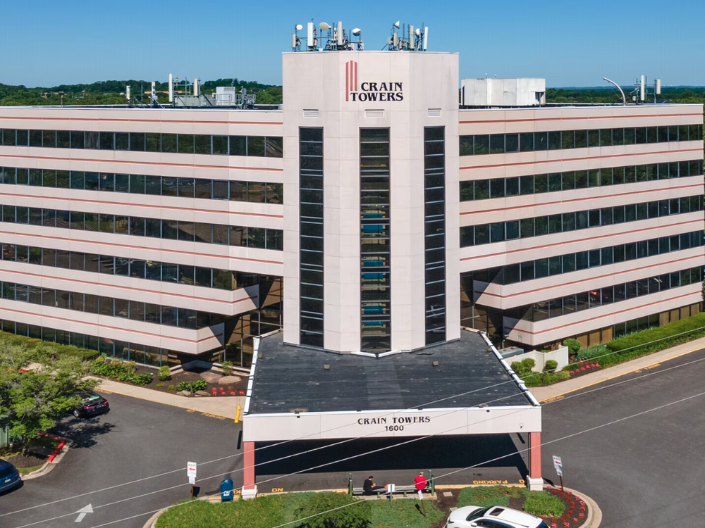 Exterior of Crain Towers on Crain Highway, home to Anne Arundel Audiology in Glen Burnie, MD